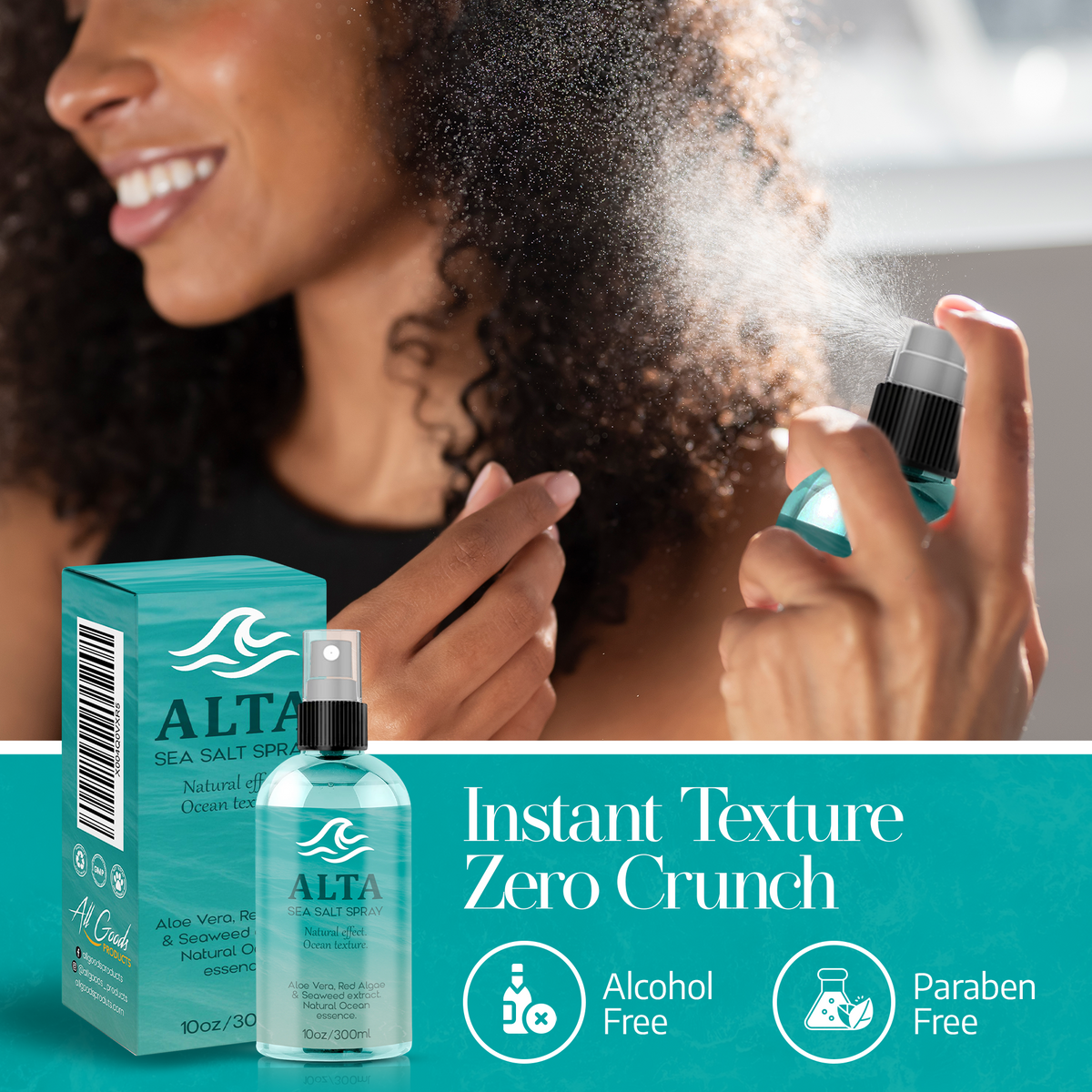 Alta 10oz Sea Salt hair Spray Texturizing  Volumizing.