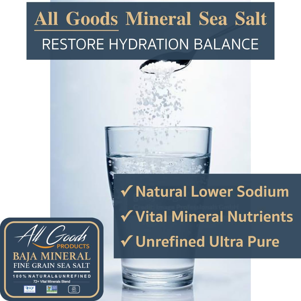 Crystals Fine Grain Mineral Sea Salt 1Lb. trace 92+ trace Minerals