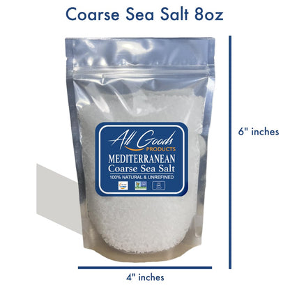 Mediterranean Coarse Sea Salt For Grinder Refill 8oz