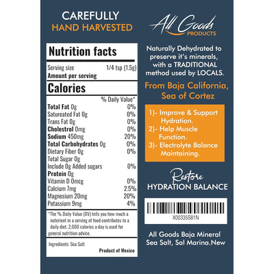All Goods Baja Mineral Sea Salt Coarse Grain 16oz