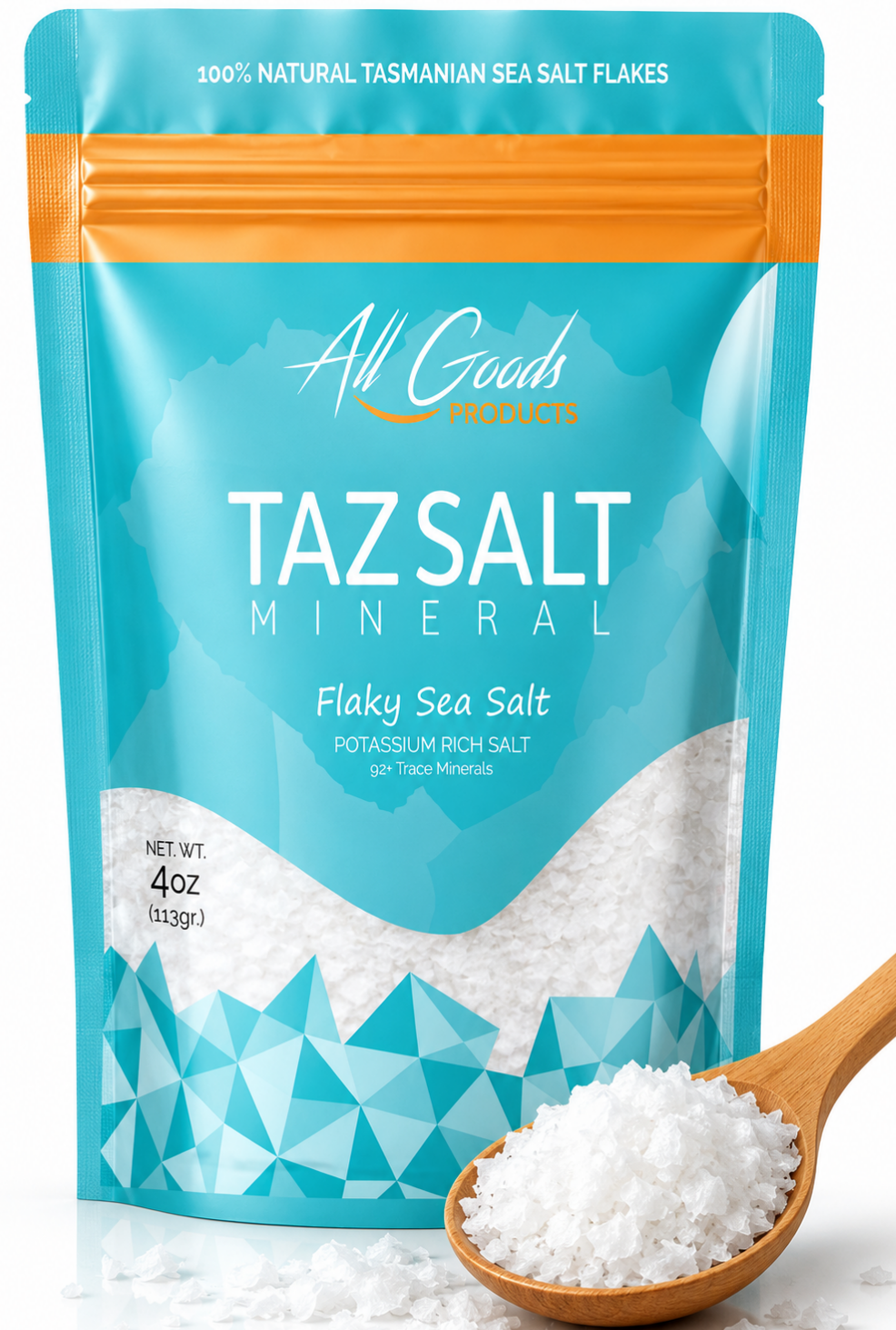 All Goods TazSalt 4oz Mineral MICRO Flaky Sea Salt