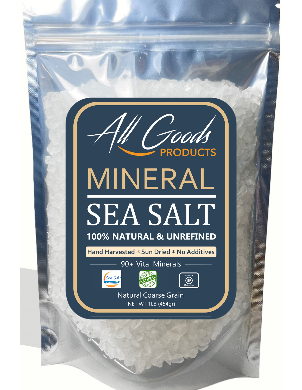 Crystals Coarse Mineral Sea Salt 1Lb.