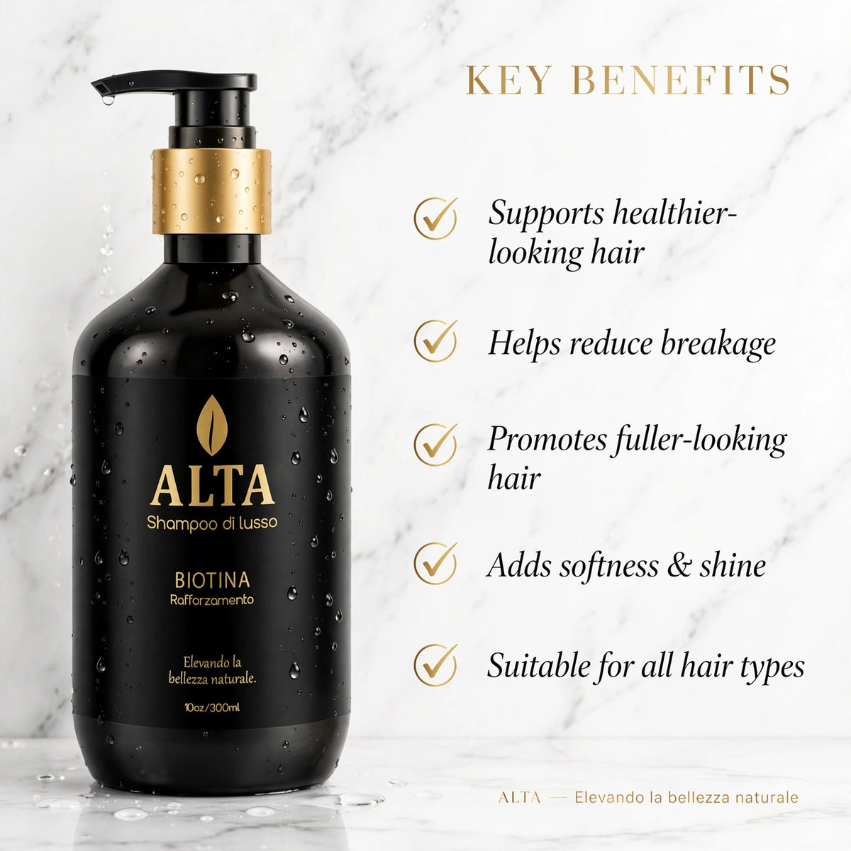 Alta Strengthening Biotin+Caffeine Shampoo 10oz