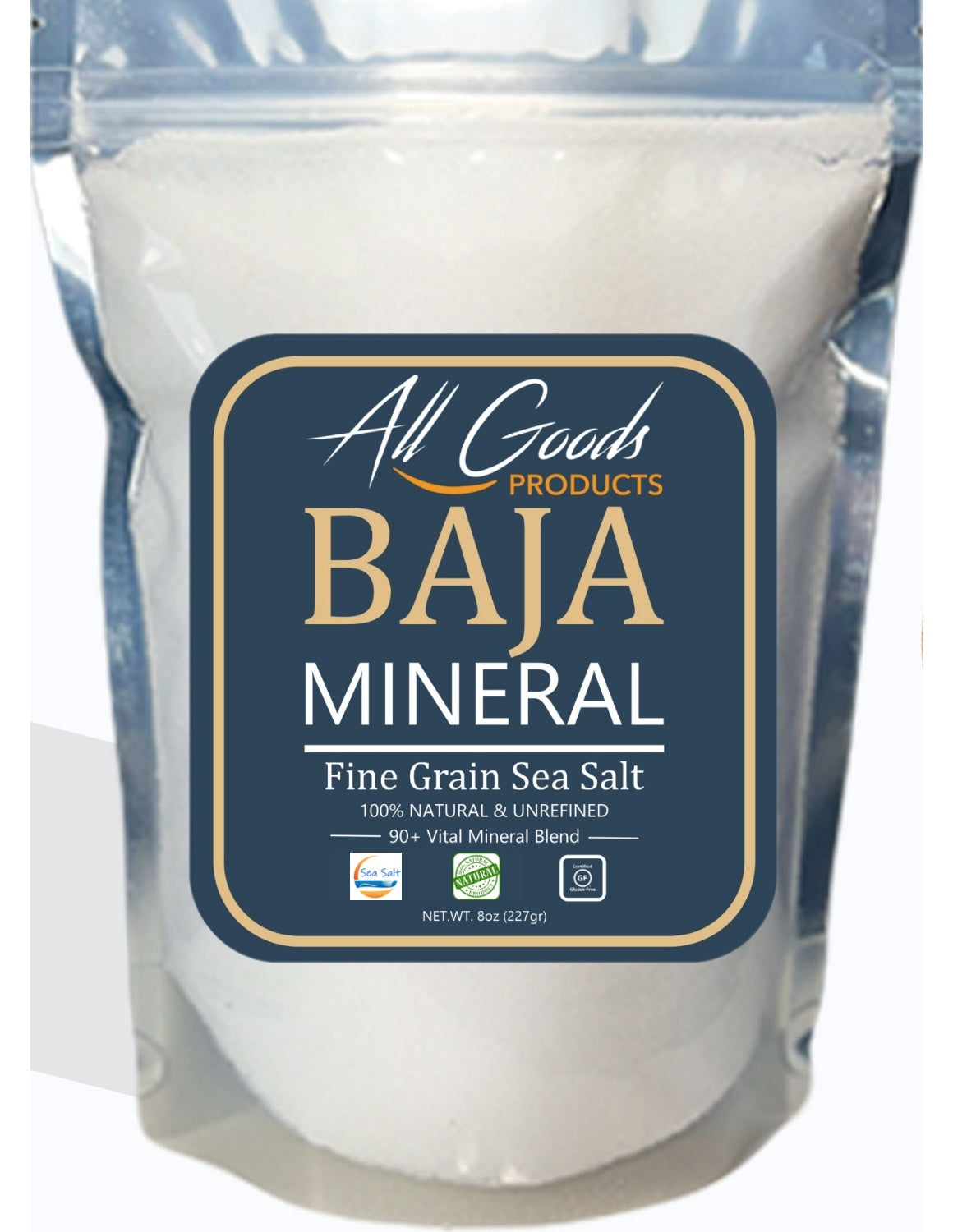 All Goods Baja Mineral Sea Salt Fine Grain 8oz