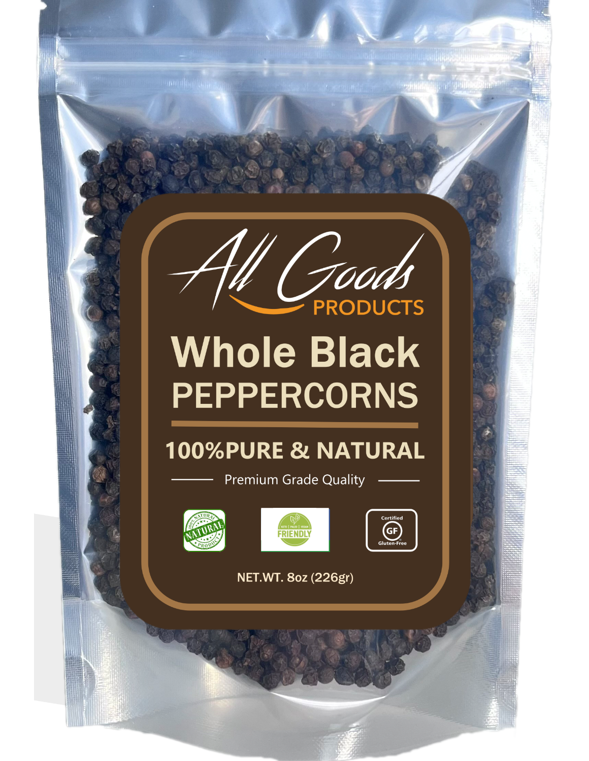 Whole Black Peppercorns - Whole Black Pepper Bulk, Fresh Peppers 8oz